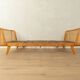 Timeless bed with beech wood and Viennese cane