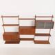 Three-compartment teak wall cabinet by Kai Kristiansen for FM Mobler, Denmark, 1960s