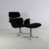 Artifort big tulip lounge chair with original ottoman