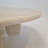 Italian travertine coffee table, 1980s