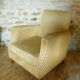 Fauteuil en velours viel or art déco années 40