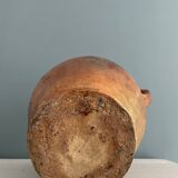 Large 19th century oil bottle in glazed earthenware