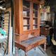 Old stepped desk buffet secretary scriban showcase and vintage drawers