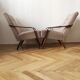 Grey/Brown Vintage Armchairs, 1960s, pair