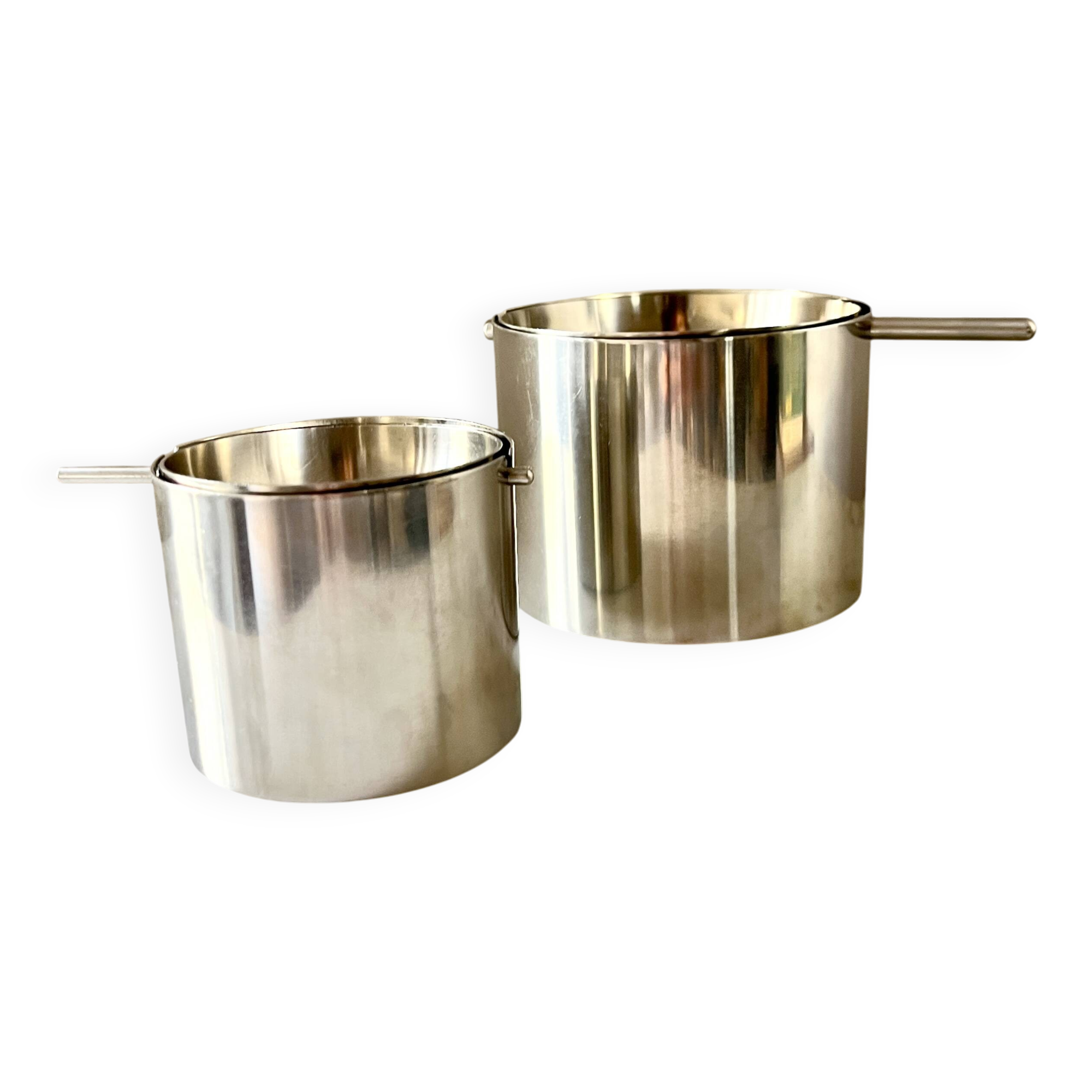 Cendrier inclinable vintage Stelton Cylinda Line par Arne Jacobsen, Danemark