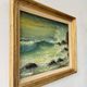 Vintage Seascape Oil Painting of Cornwall with Gold Frame