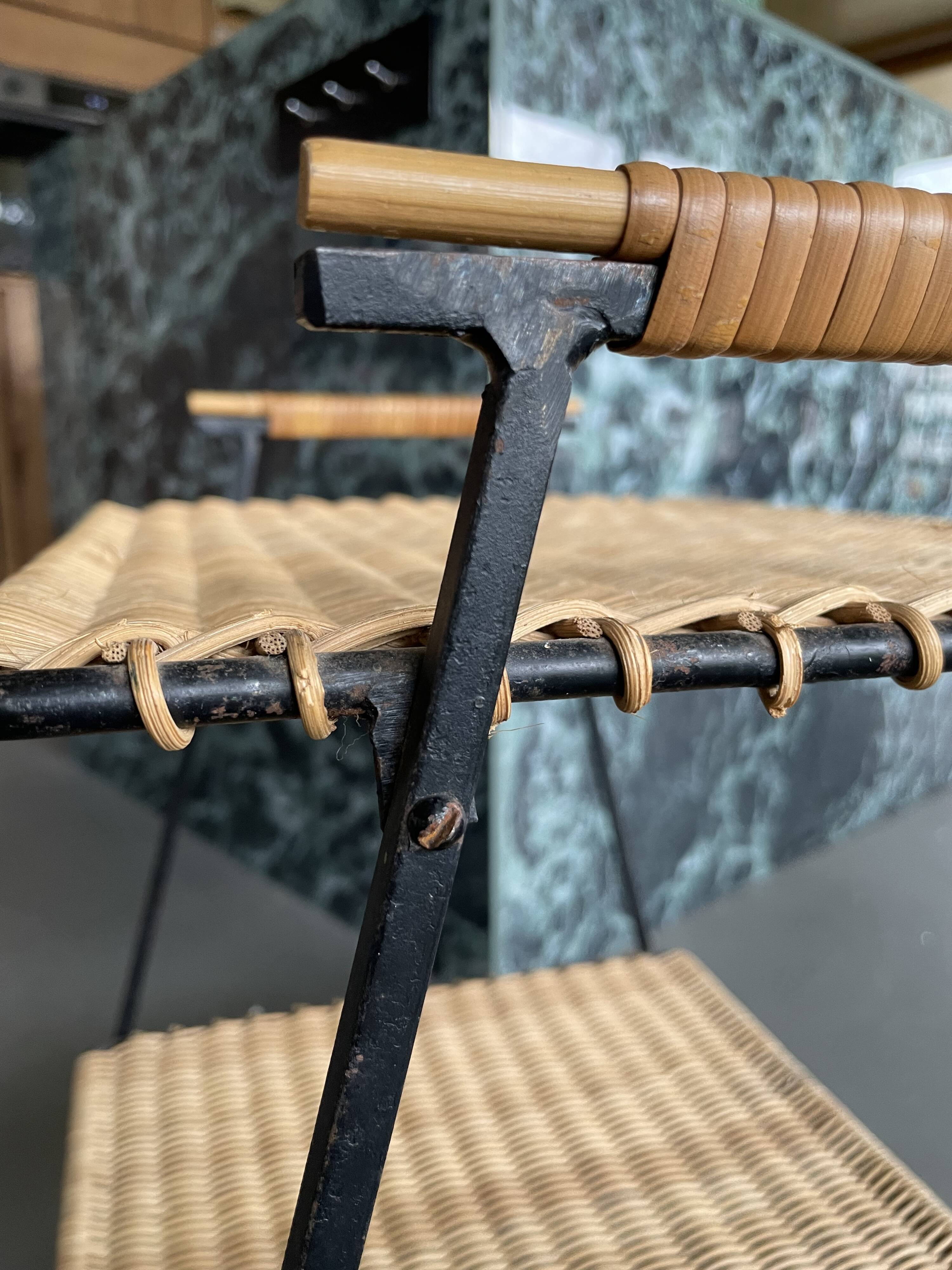 Raoul Guys metal wicker serving trolley