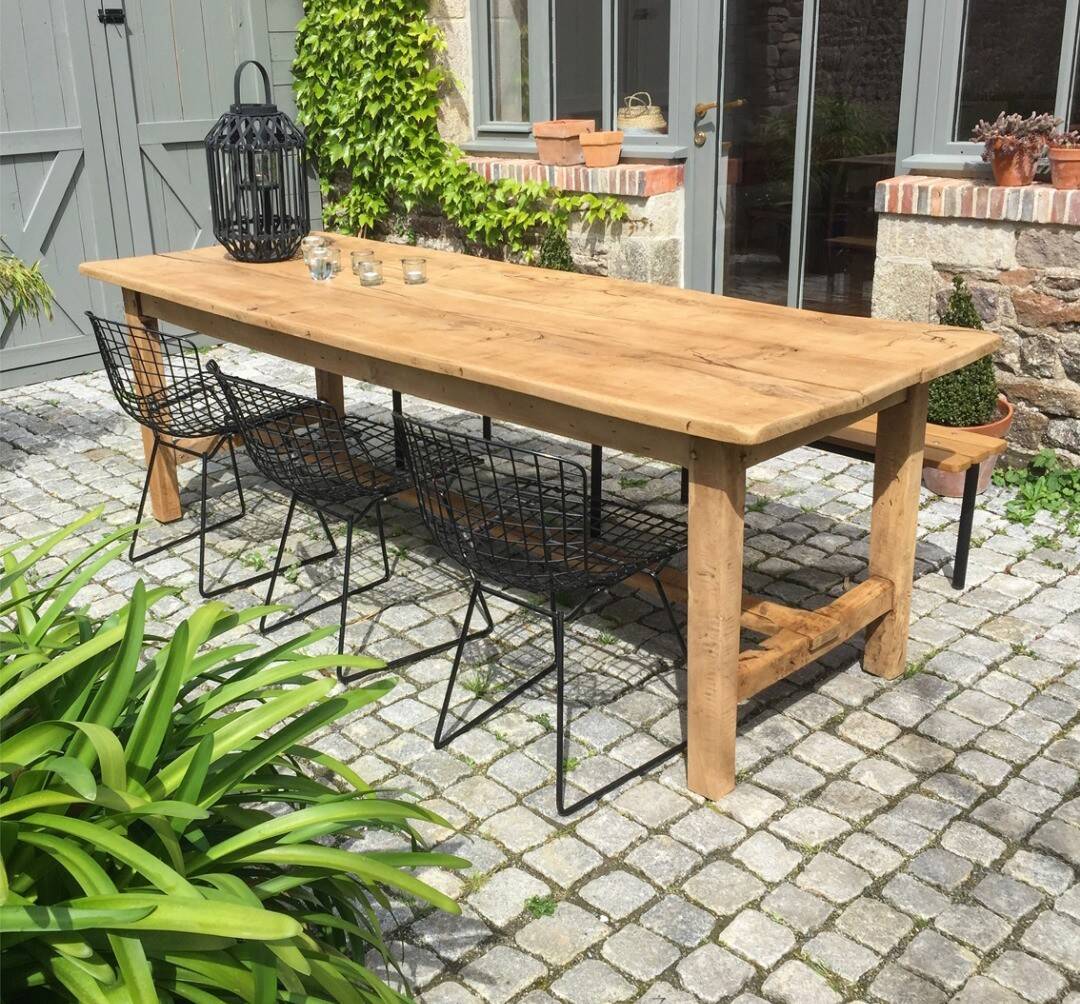 Table de ferme chene massif