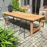 Solid oak farm table