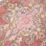 Tapis 4x8 pour chambre d'amis, tapis Vintage rouge et rose, 124x230Cm SK 3780