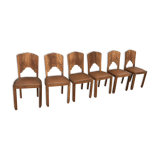 6 chairs art deco