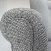 1950s, Danish relax chair by Fritz Hansen, model 1518, grey furniture wool.