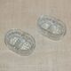 Pair of molded crystal salt and pepper shakers