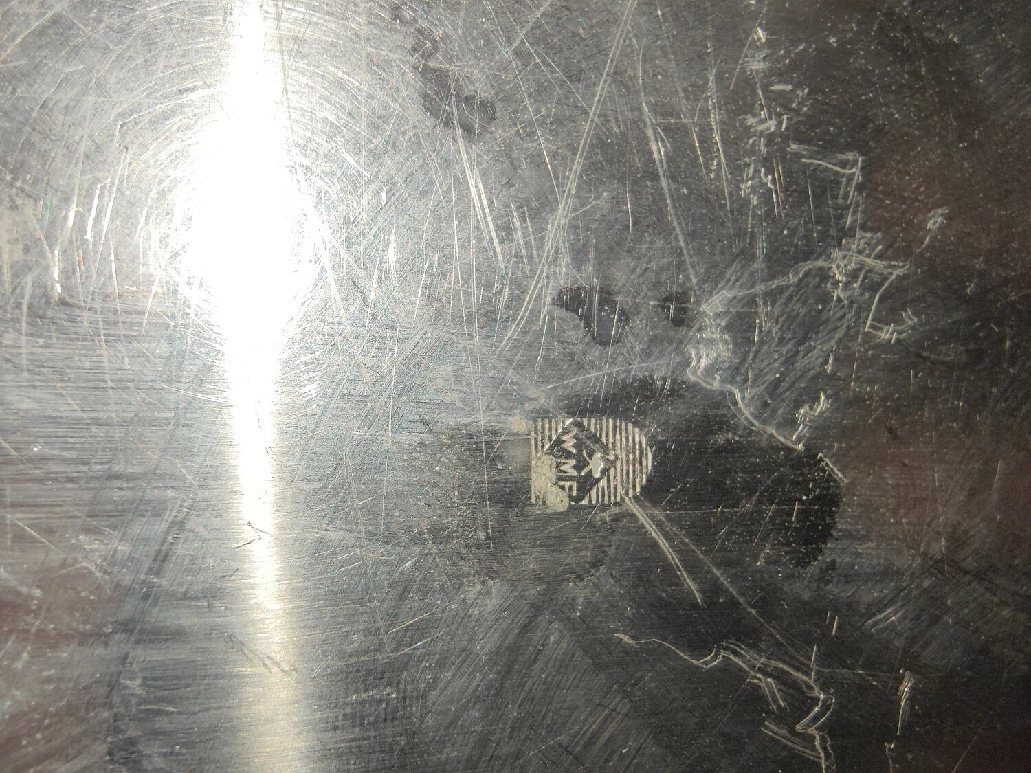 Serving aperitif dish in silver metal WMF German art deco