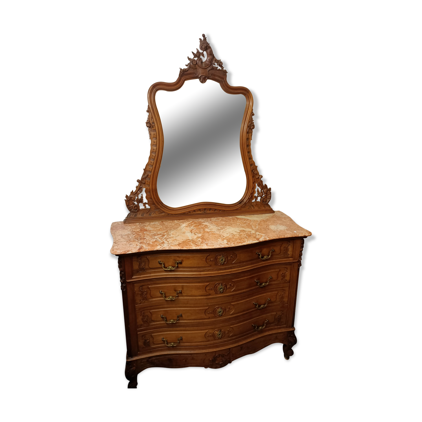 Chest of drawers with mirror