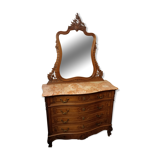 Chest of drawers with mirror