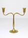 Two-armed brass chandelier from Vienna by Hagenauer, mid-century candle holder, Austria, 1940s.