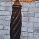 Large american art nouveau lamp with tiffany amber lampshade 61x23