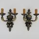 Pair of Satyr wall lights in bronze Napoleon III 19th century