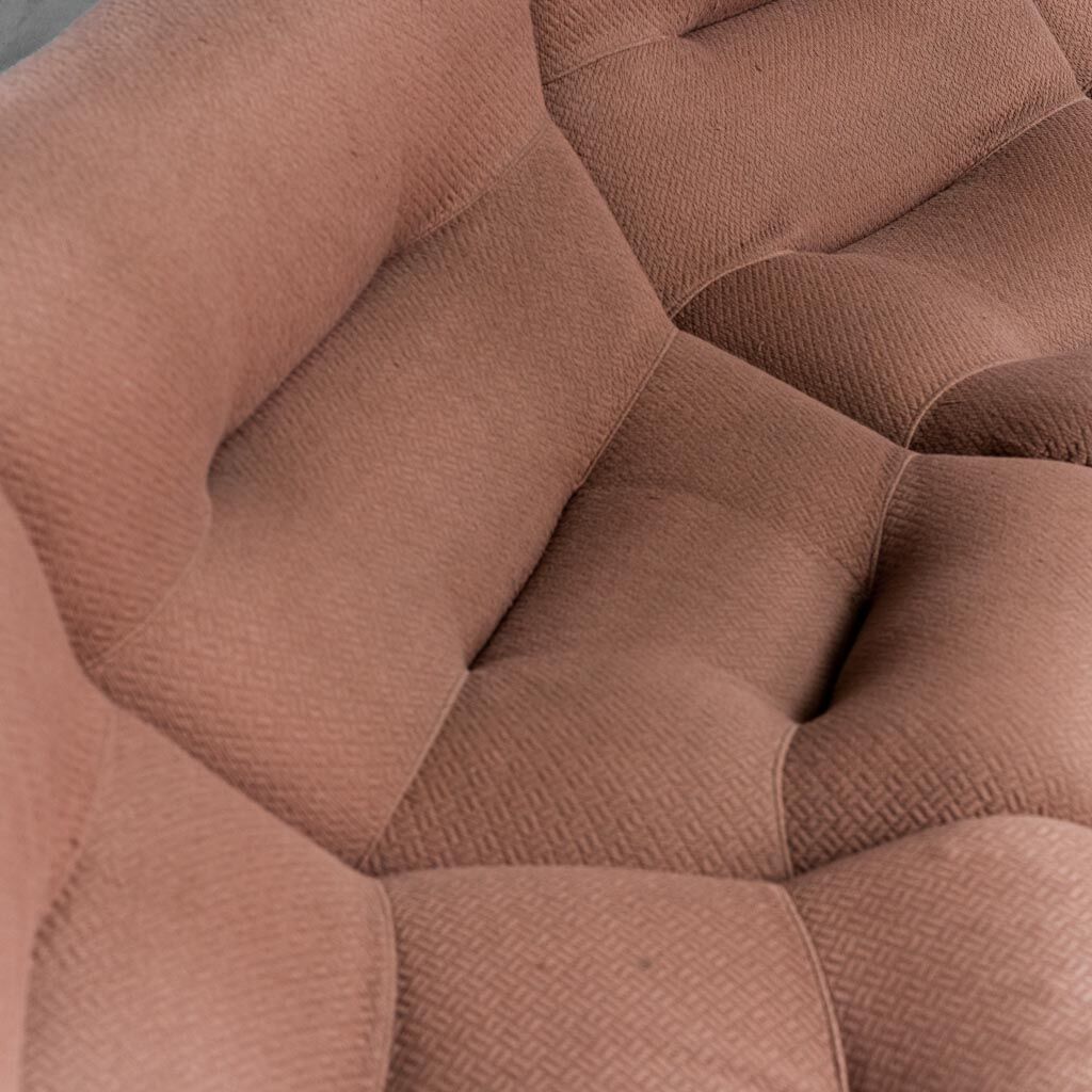 Rezia sofa 7 modules brown fabric 1p 70s vintage modern