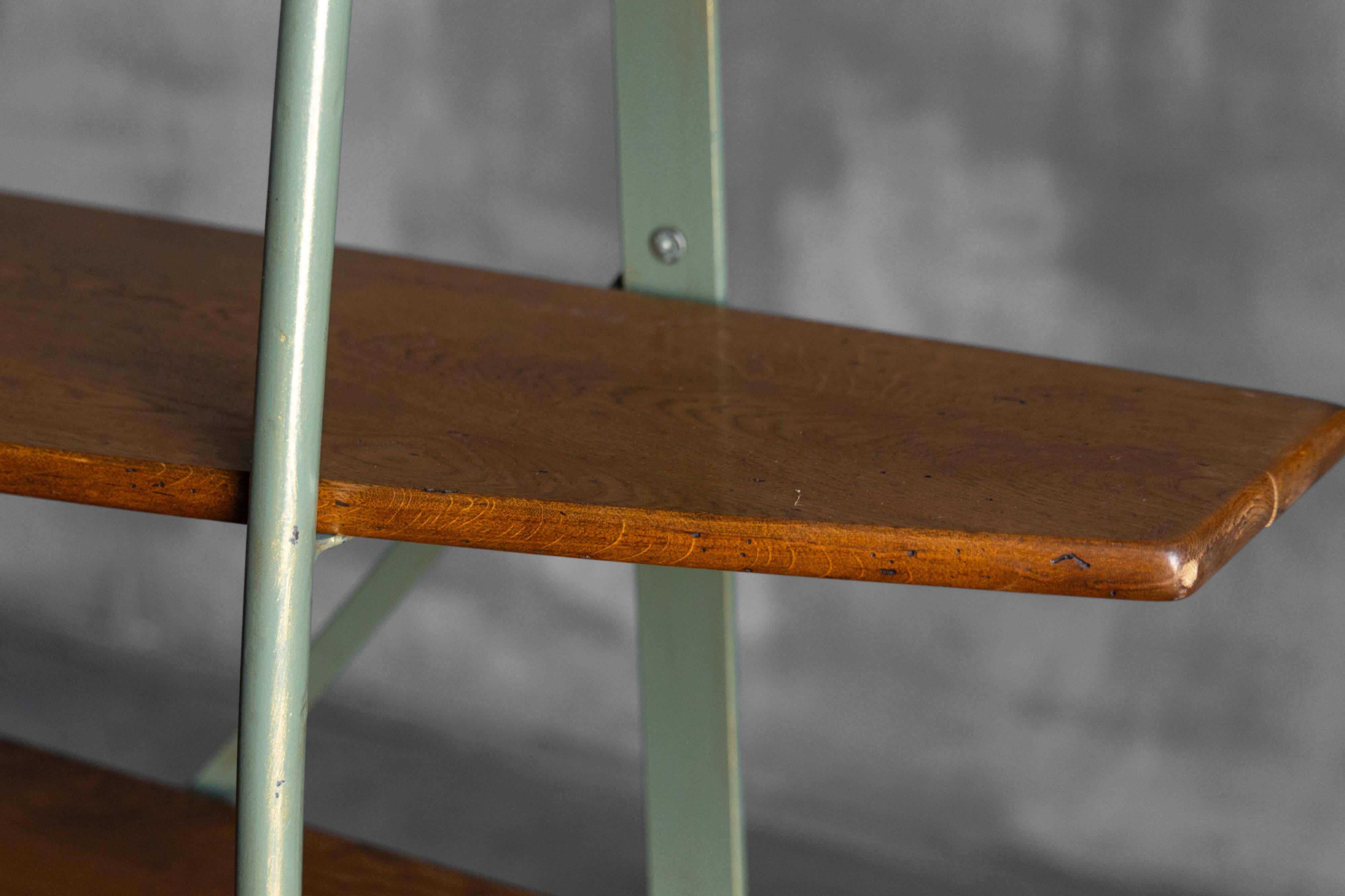 Bakery Display Rack with Iron Frame and Oak Shelves, France, 1920s
