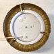 Golden brass ceiling light with diamond-shaped moulded glass - 1980s