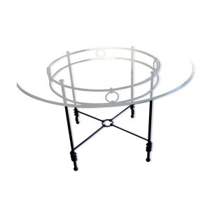 table verre et métal roche bobois