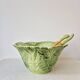Large salad bowl in earthenware "Cabbage" 1970s - Vintage