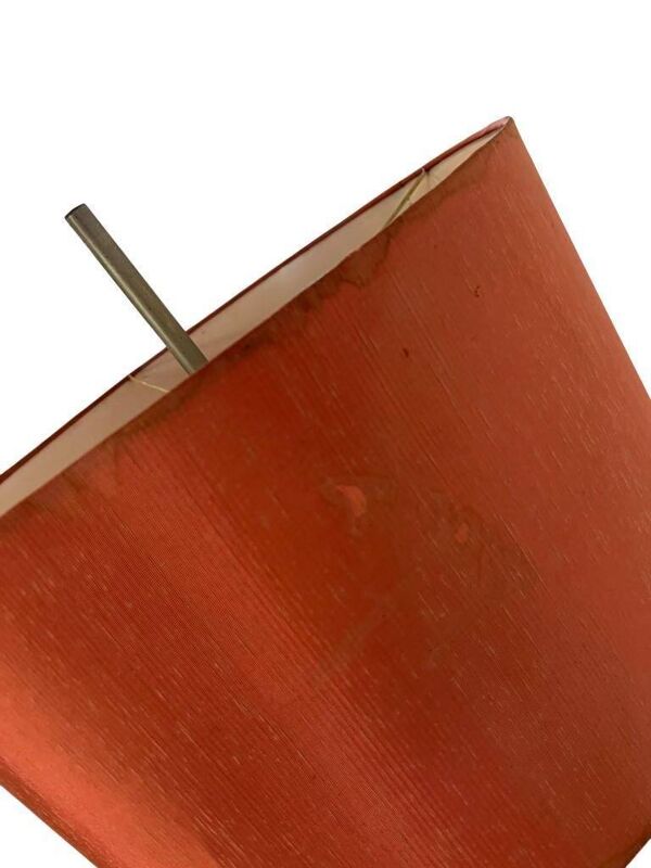 Lampe sur pied vintage orange rouge des années 70