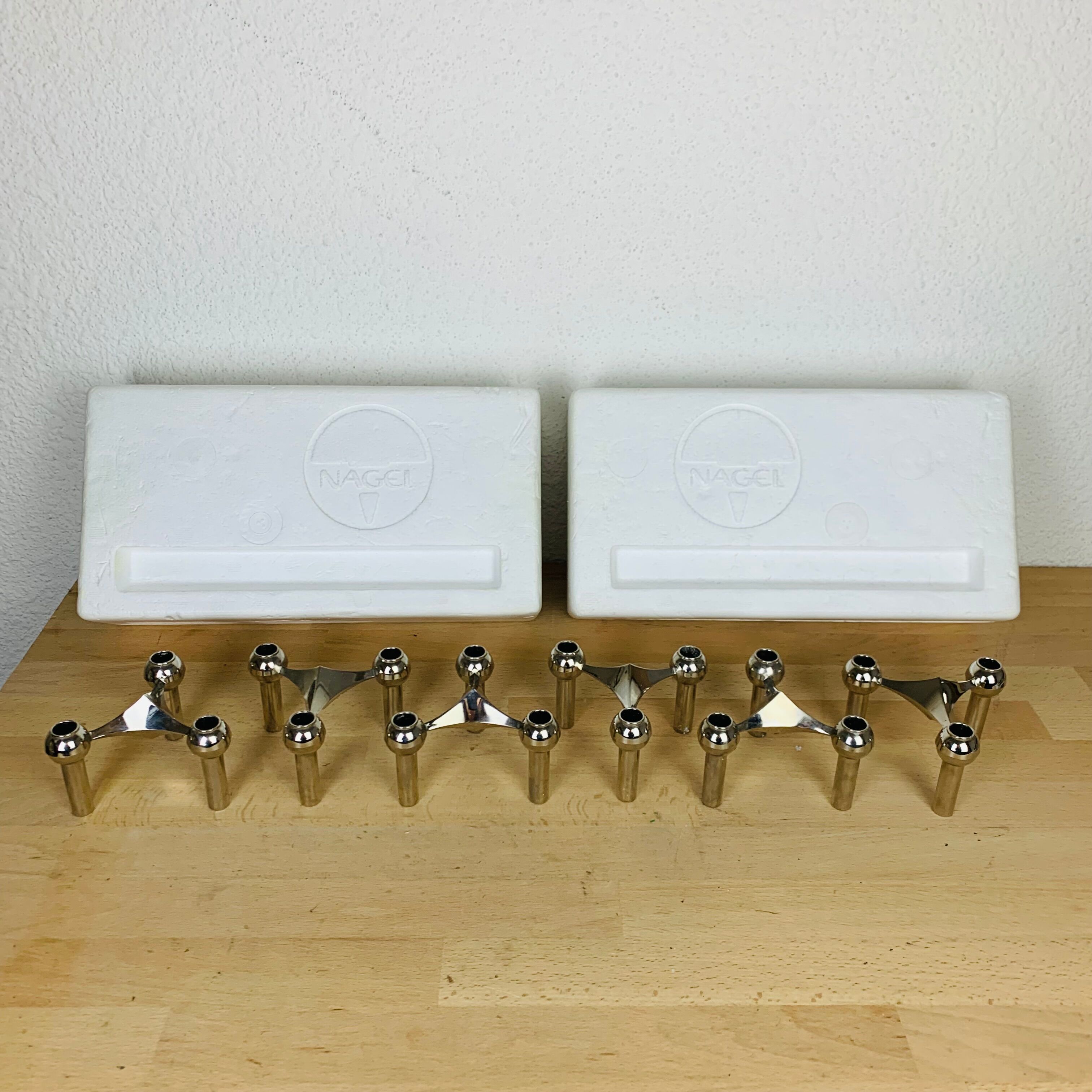 6 candle holders Hans Nagel and Werner Stoff 60s
