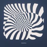 Victor Vasarely: Zebras on a Blue Background - Original Signed Silkscreen Print