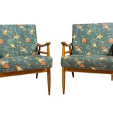 Paire de fauteuils de salon modernes du milieu du siècle, Tchécoslovaquie, années 1960