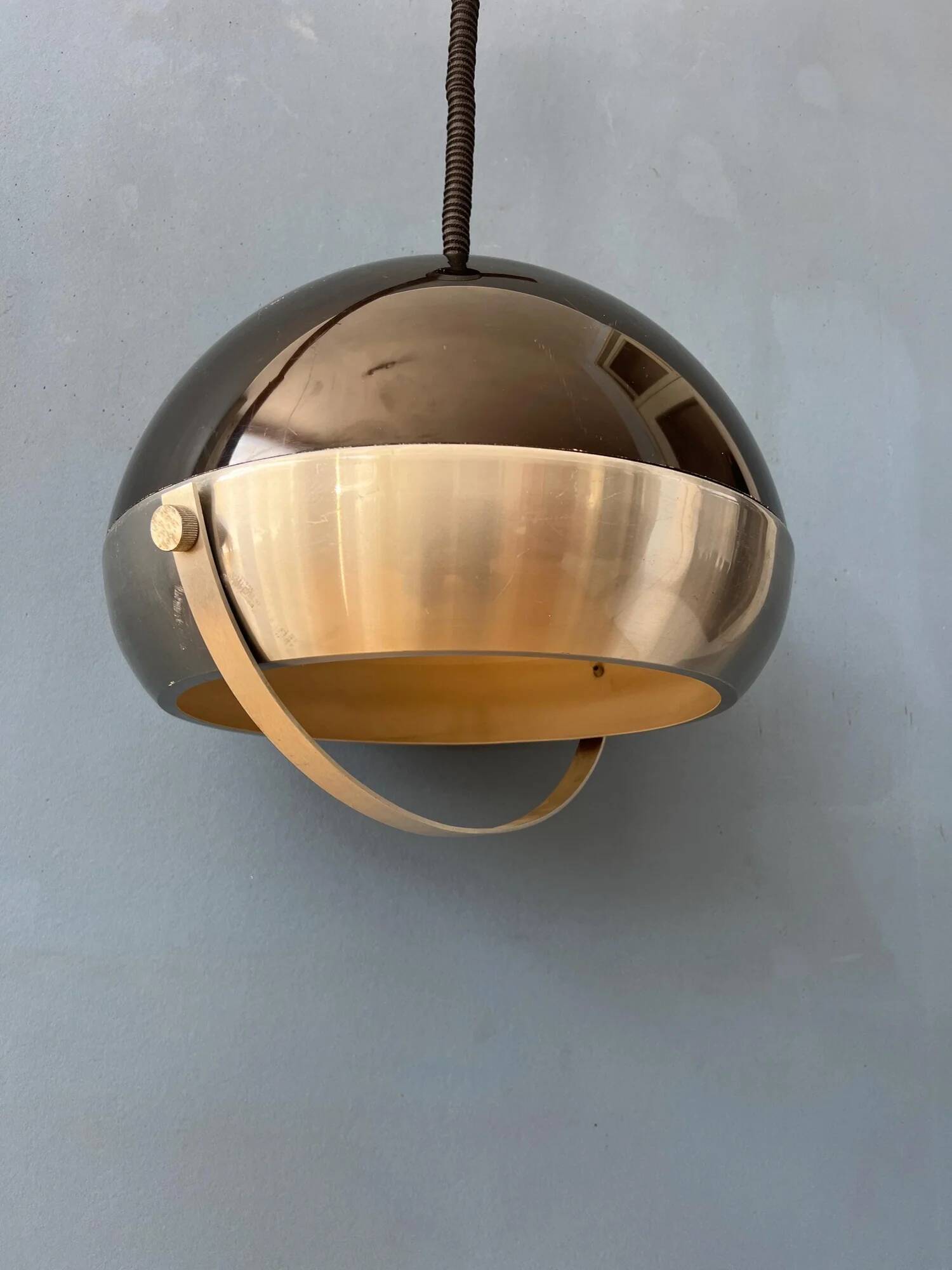 Mid-century Lakro space age dome pendant lamp