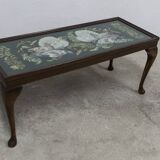 1940 Needlewoman Shop London Coffee Table Embroidery Under Glass