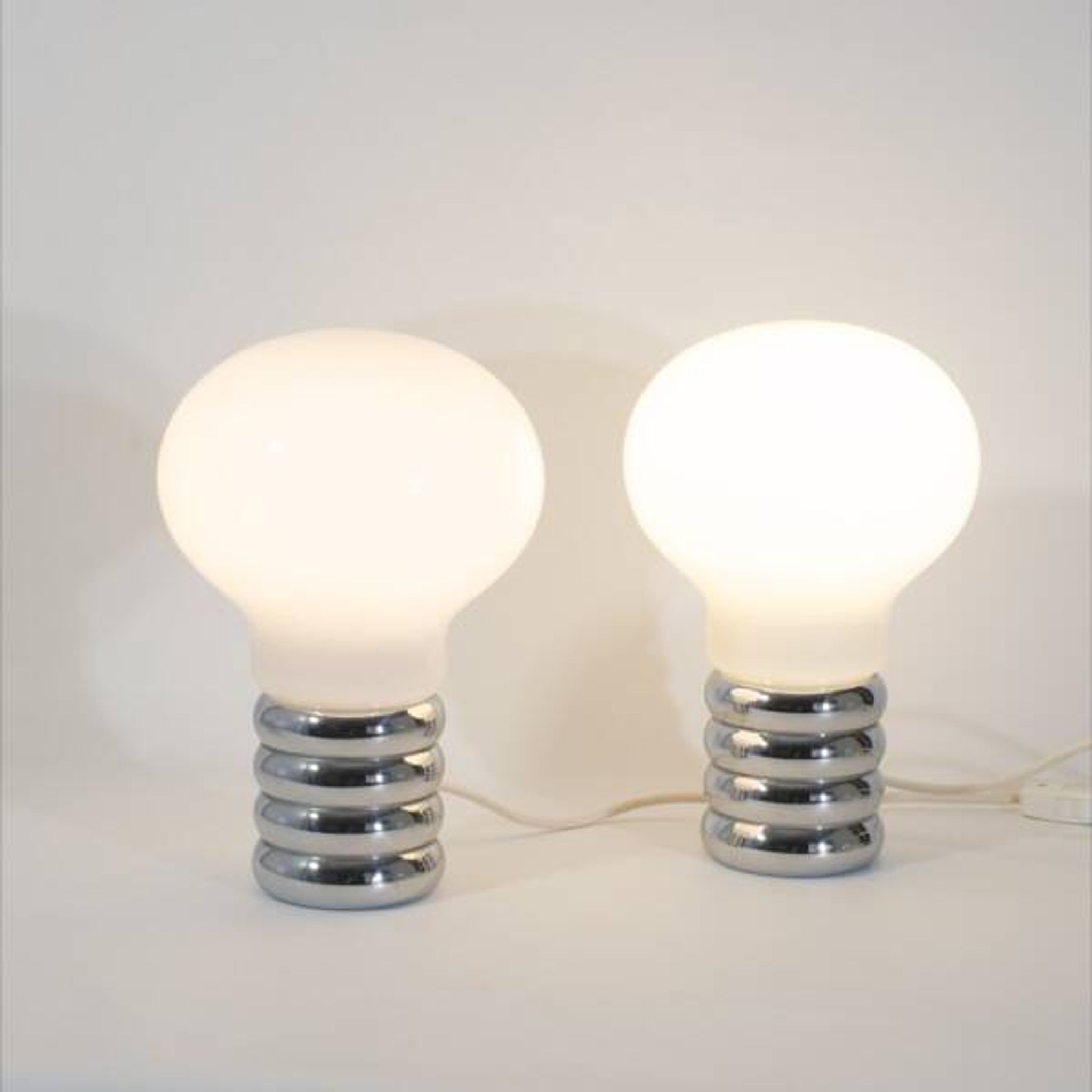 Pair of Bulb lamps by Ingo Maurer, Murano