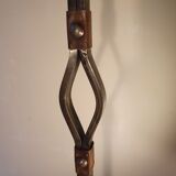 Lampadaire fer forgé et cuir