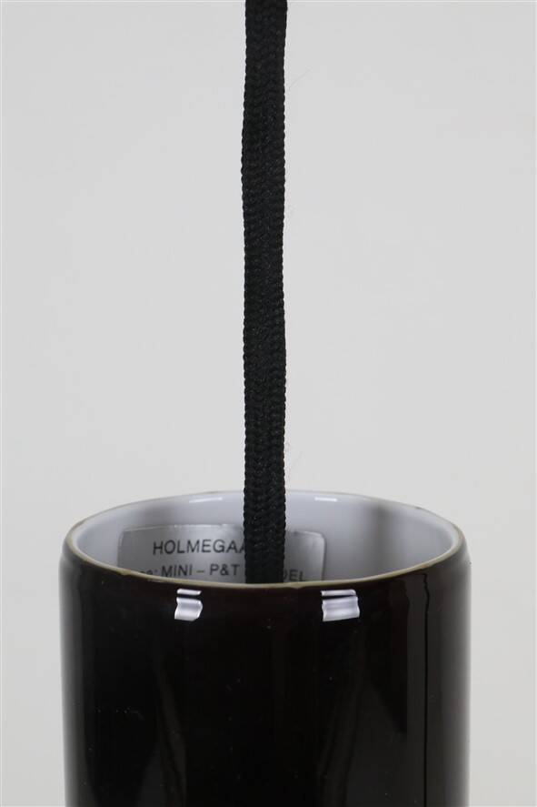 Set of 2 Holmegaard / Michael Bang 'Mini P&T' pendant lamps / handmade glass / red / black / 1970s