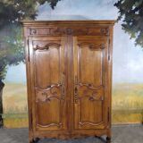 Small Louis XV wardrobe in solid oak
