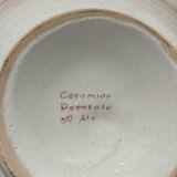 Fruit bowl decorated with coloured flowers