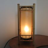 Bamboo lamp lampshade tubular years 70 80