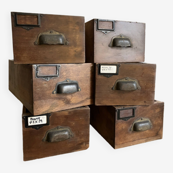 Reserved Andrea - 6 old workshop drawers