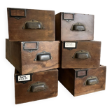 Reserved Andrea - 6 old workshop drawers
