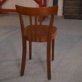 Set of 5 beech bistro chairs from the 1950s