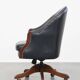 Chaise de bureau en cuir de vachette noir de style anglais