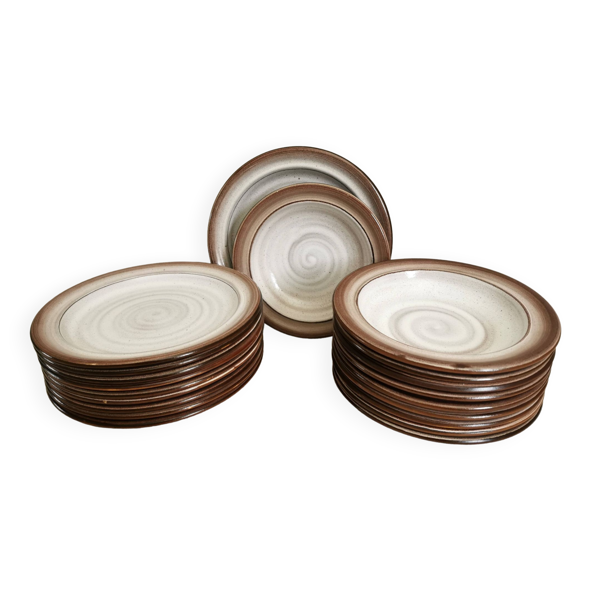 Niderviller Fonteneige service 10 flat plates 10 soup plates
