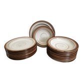 Niderviller Fonteneige service 10 flat plates 10 soup plates
