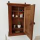 Old bathroom cabinet in solid oak, mid-20th century