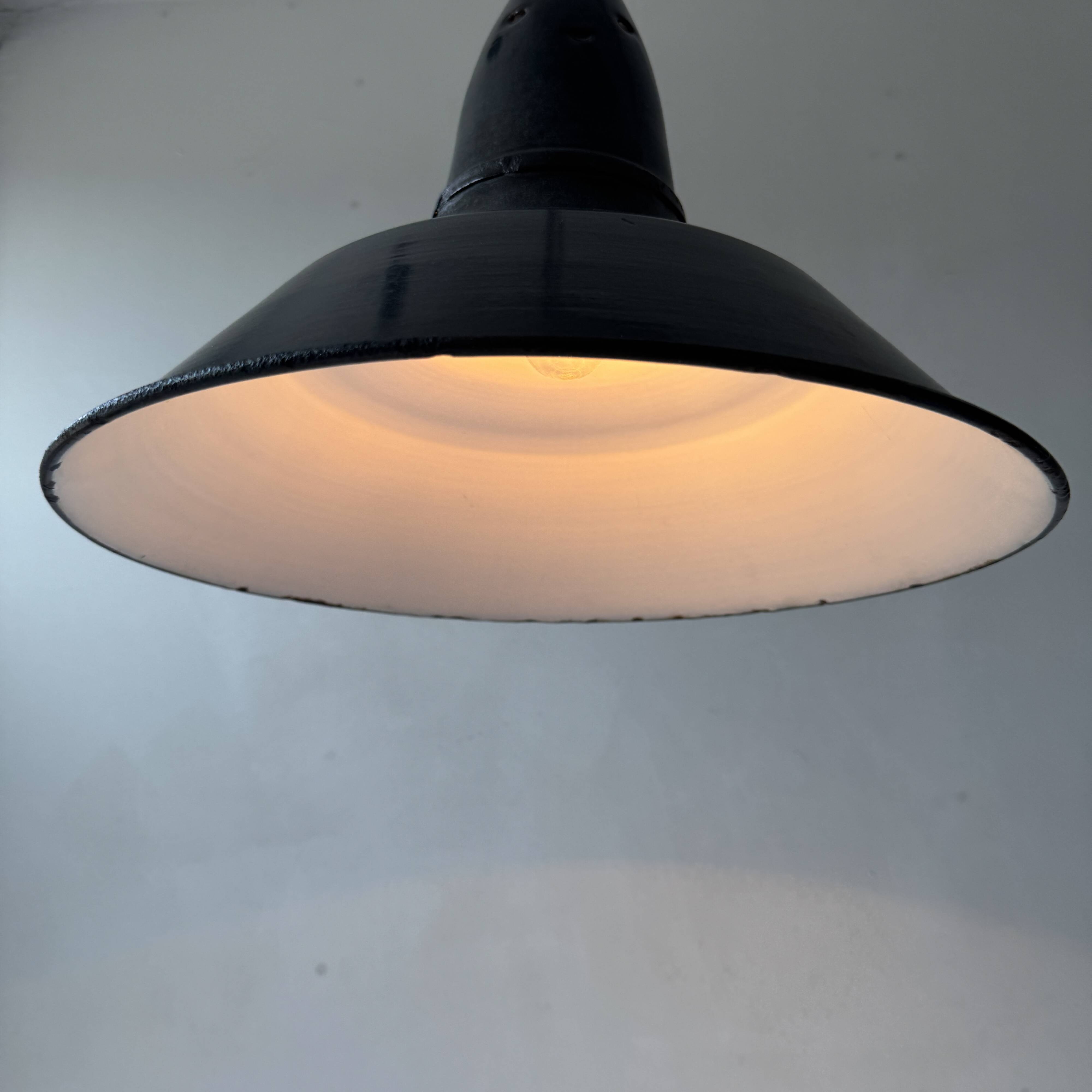 Old industrial pendant light 44 cm