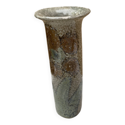 Petit vase rouleau en grès d'art – Jean-Claude Monange (Années 70)