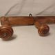 Wall coat rack 6 wooden hooks 1900s